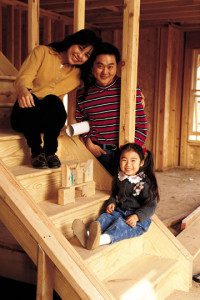 Family in their New Construction Home