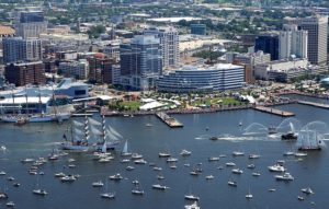 Newport News VA DISCOUNT REALTOR Norfolk city skyline harbor