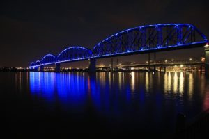 Louisville KY DISCOUNT REALTOR city skyline bridge night